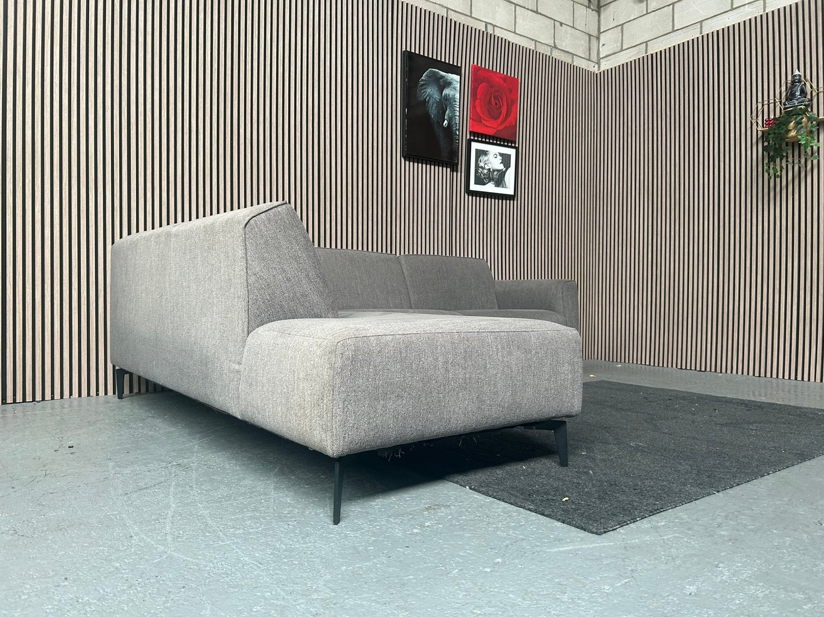 GRATIS LEVERING Prominent Hoekbank Grijs 265X220 GEREINIGD, 250 tot 300 cm, Grijs hoekbank, Hoekbank, Ophalen of Verzenden