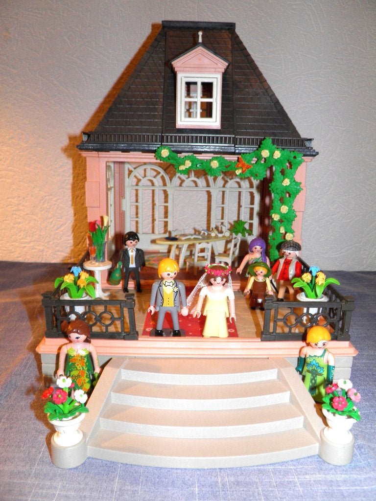 Playmobil Bruiloft Huis met Figuren en Accessoires, Gebouw, Complete set, Ophalen of Verzenden, Zo goed als nieuw