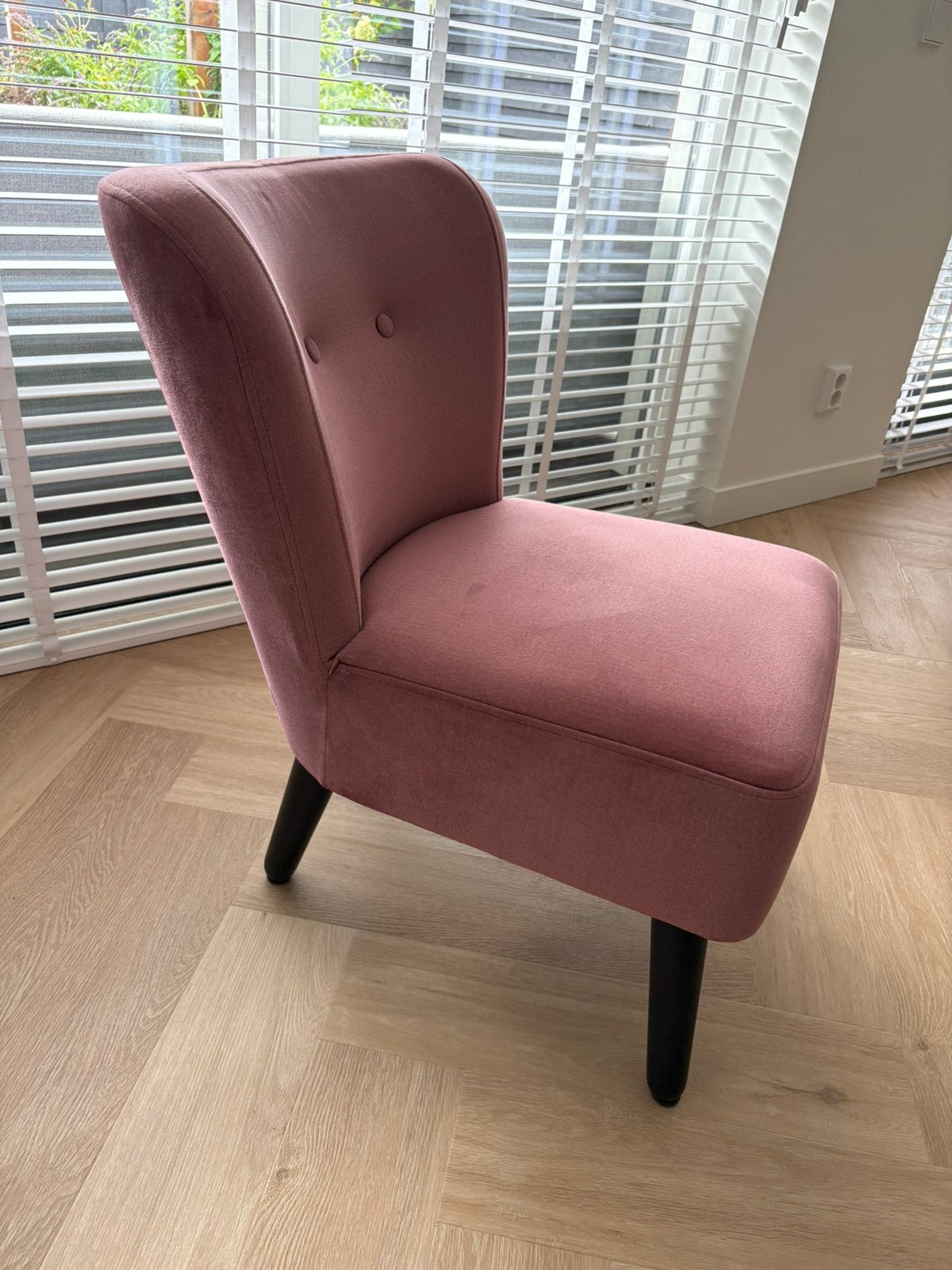 Stoeltje oud roze en velvet stof, Ophalen, Minder dan 75 cm, Zo goed als nieuw, Stof