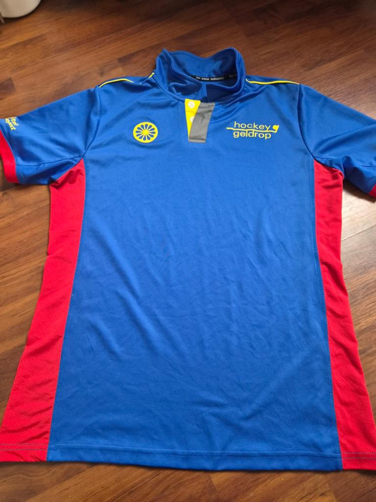 Hockey Geldrop shirt - Blauw/Rood - Maat M, Ophalen of Verzenden, Zo goed als nieuw, Overige typen