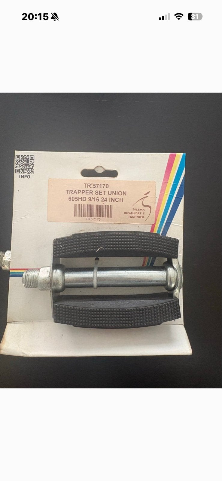 Trapper Set Union 605HD 9/16 24 Inch - Nieuw, Fietsen en Brommers, Crankstel of Pedalen, Ophalen of Verzenden, Stadsfiets, Nieuw
