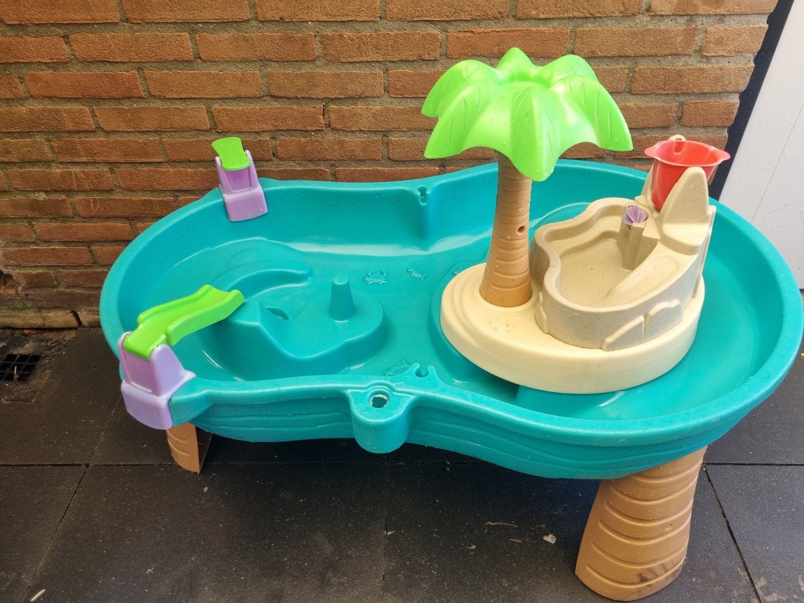Leuke Waterbaan Speeltafel met Palmboom en Glijbanen, Ophalen of Verzenden