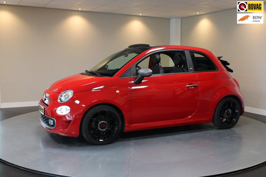 Fiat 500C 1.2 S *Sport Cabrio* Distr.riem VV|Carplay|Verlaag, Auto's, Fiat, Voorwielaandrijving, Gebruikt, 4 cilinders, Cabriolet