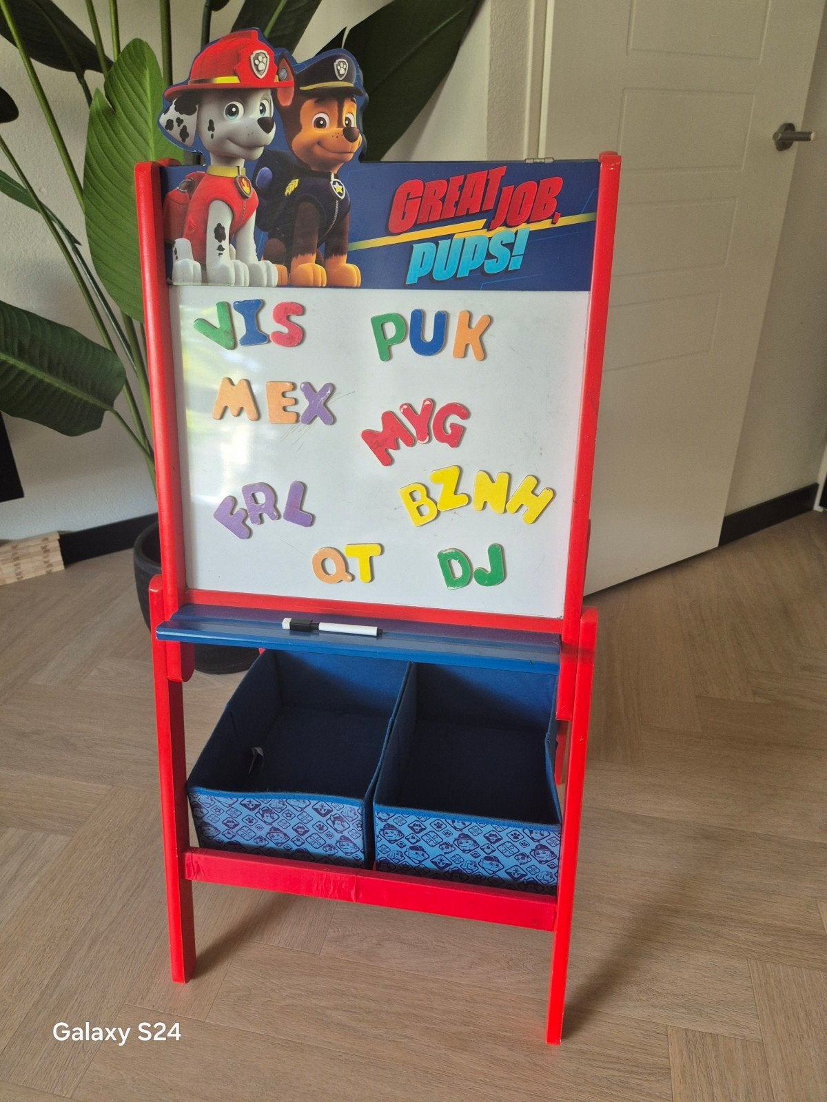 Paw Patrol Tekenbord / Schoolbord met Opbergbakken, Ophalen, Gebruikt, Knutselen