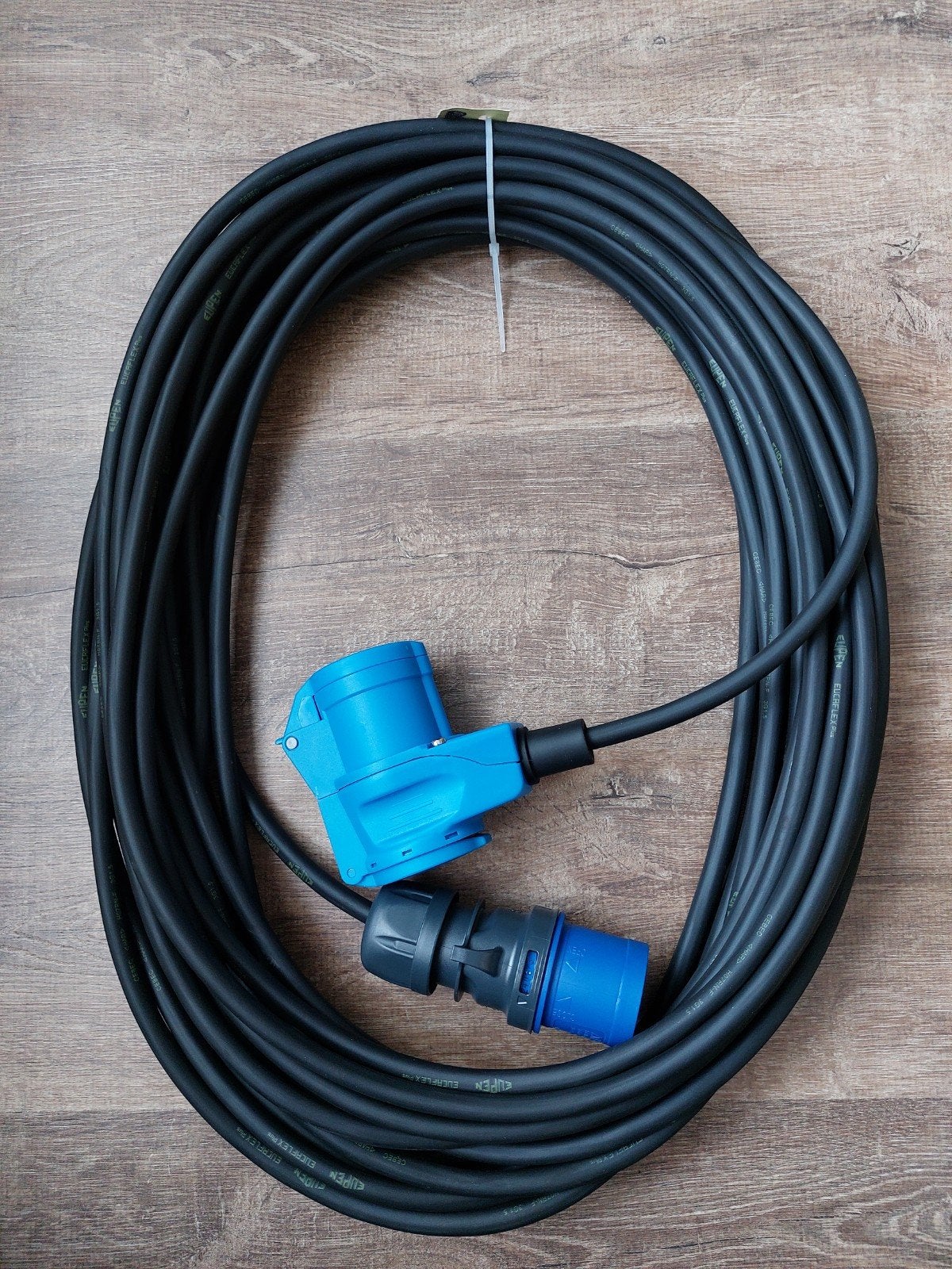 15m Eupen Neopreen H07RN-F 3x1,5mm2 Haakse CEE Verlengkabel, Ophalen of Verzenden, Nieuw
