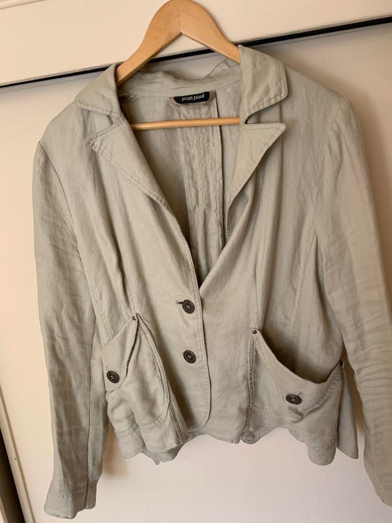 Linnen blazer van Jean Paul maat 44, Kleding | Dames, Beige, Maat 42/44 (L), Ophalen of Verzenden, Jasje