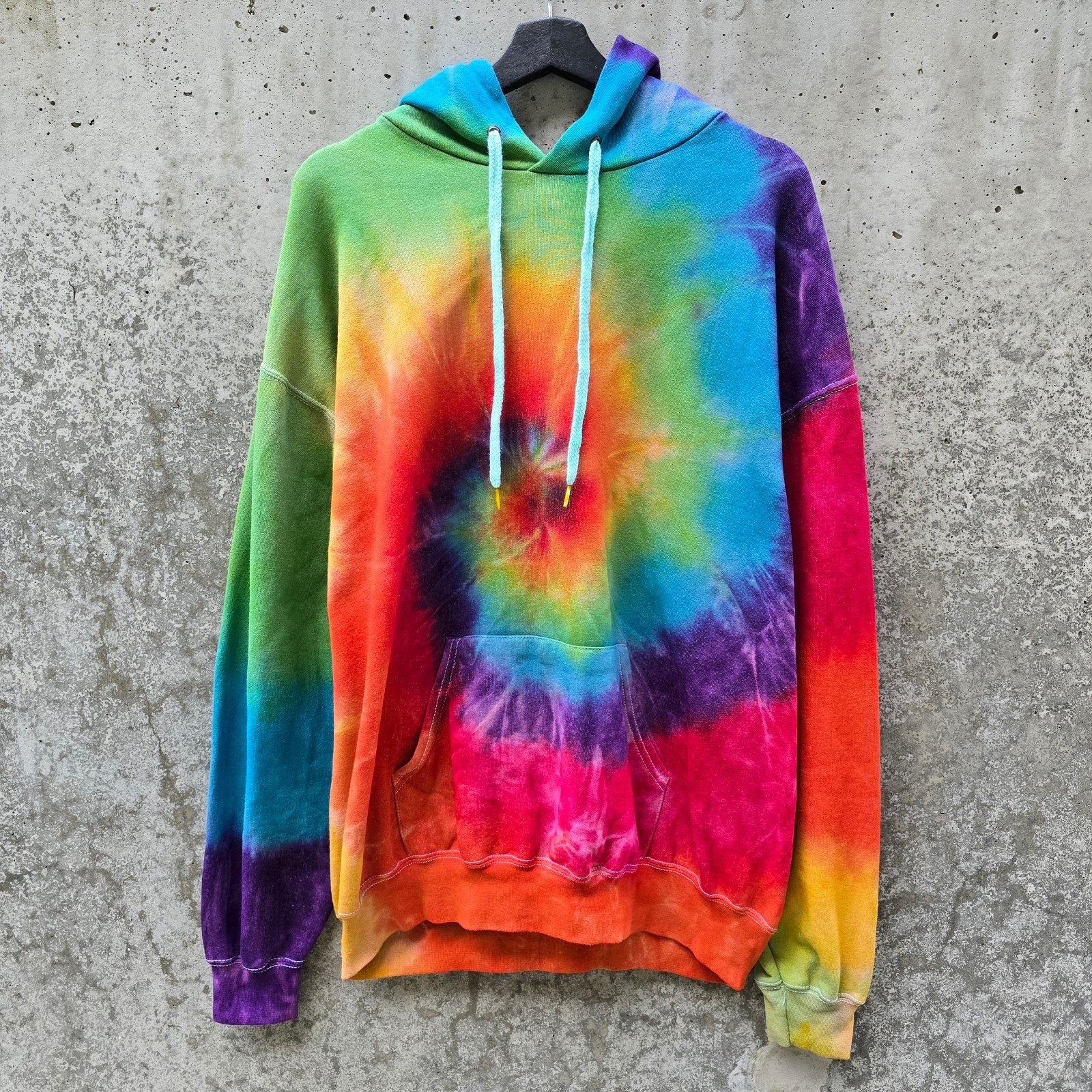 Regenboog spiral tie dye hippie unisex hoodie maat XXL, Overige kleuren, Spiral Creaties, Nieuw, Overige maten