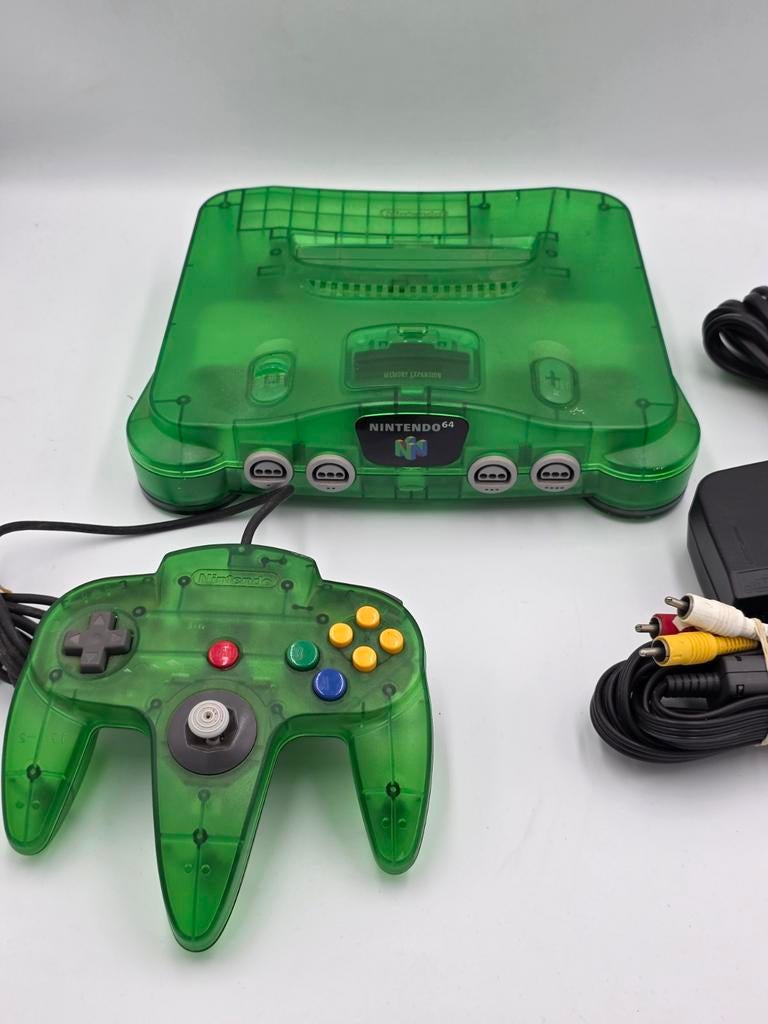 Nintendo 64 funtastic jungle green, Spelcomputers en Games, Spelcomputers | Nintendo 64, Ophalen of Verzenden