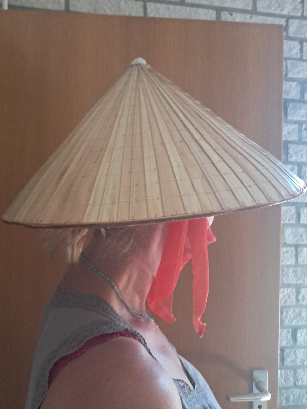 Traditionele Japanse hoed (rijstboerenhoed), Ophalen of Verzenden, Zo goed als nieuw, One size fits all, Hoed