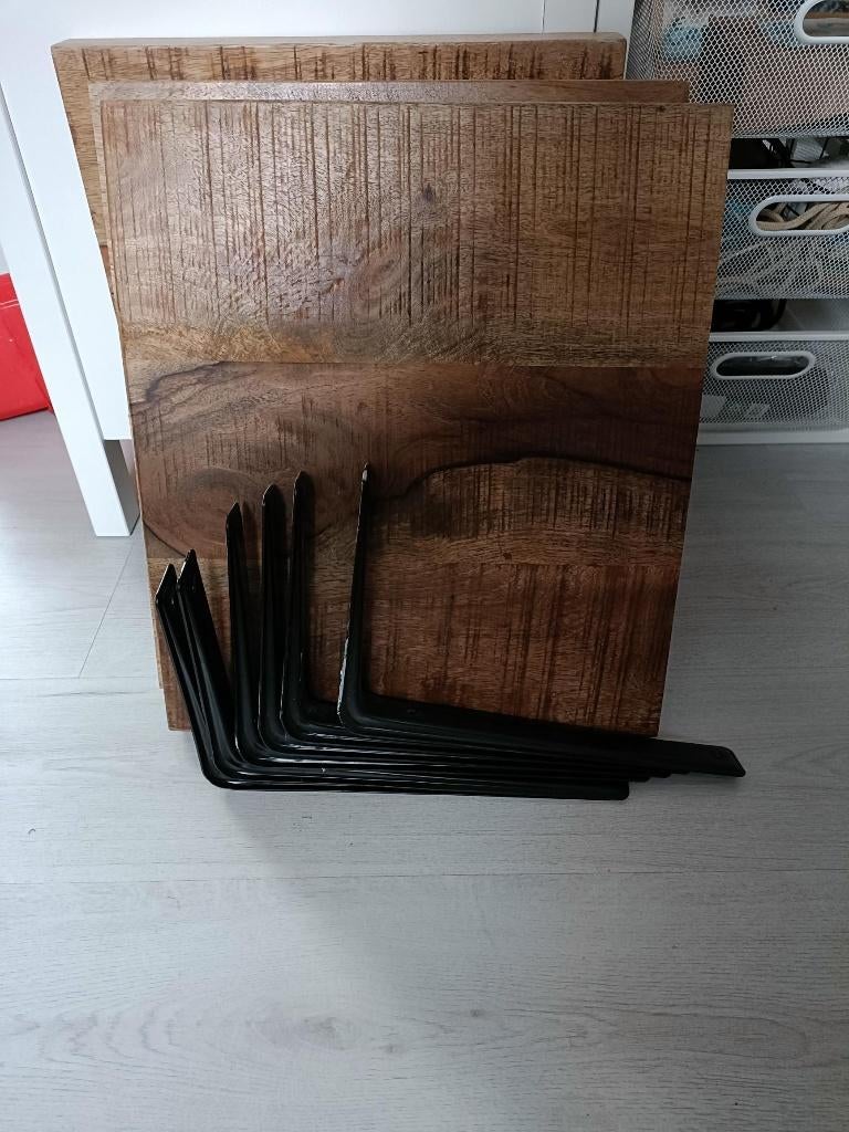 Robuuste planken van mangohout, Ophalen, Zo goed als nieuw