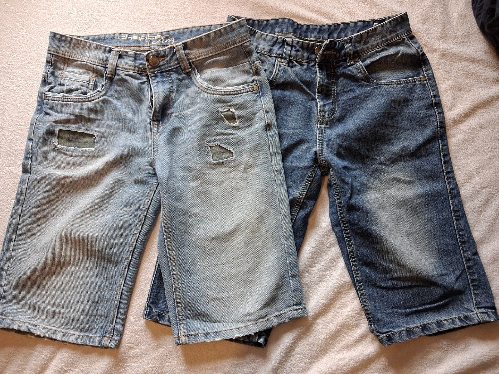 2 nog mooie spijker korte broeken maat 170, Kinderen en Baby's, Kinderkleding | Maat 170, Ophalen of Verzenden, Zo goed als nieuw