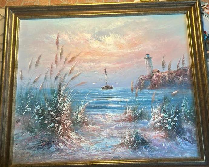 Vintage schilderij 60 x 70, Ophalen