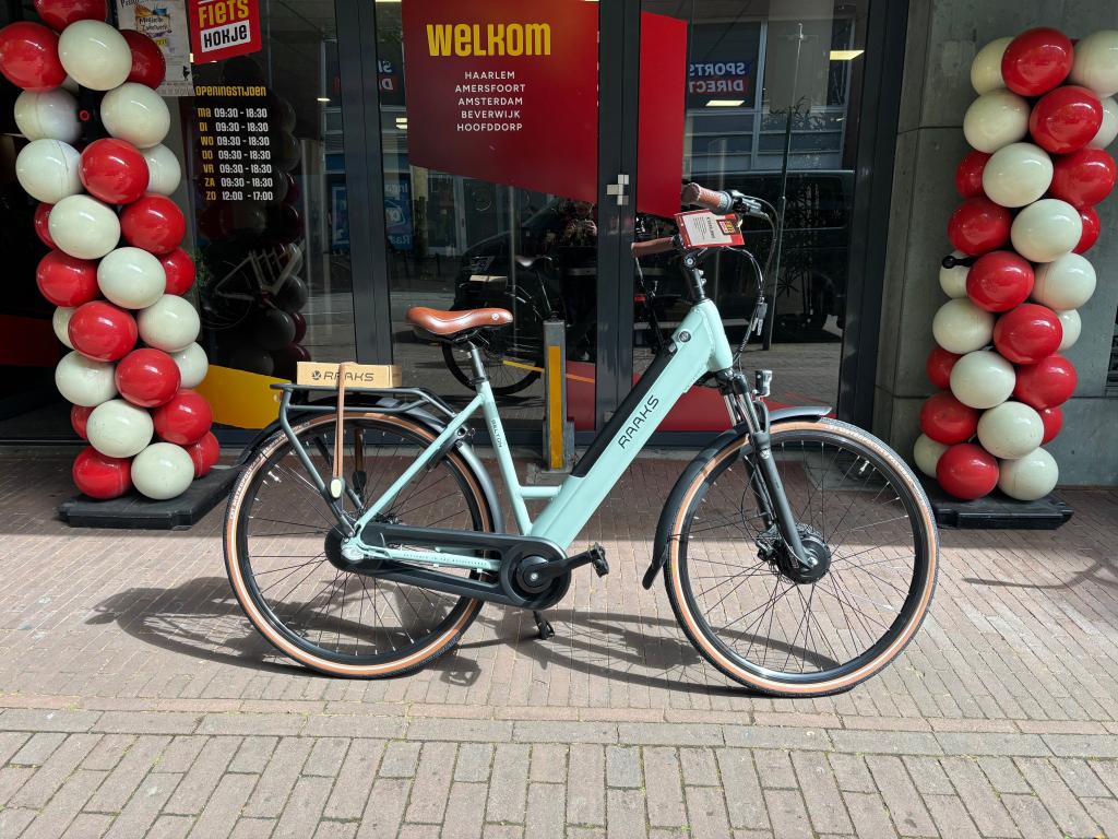 Fietshokje Raaks: Raaks Belton Mint Groen E-Bike Nieuw!!, Niet ingevuld, Nieuw, 51 tot 55 cm, 50 km per accu of meer