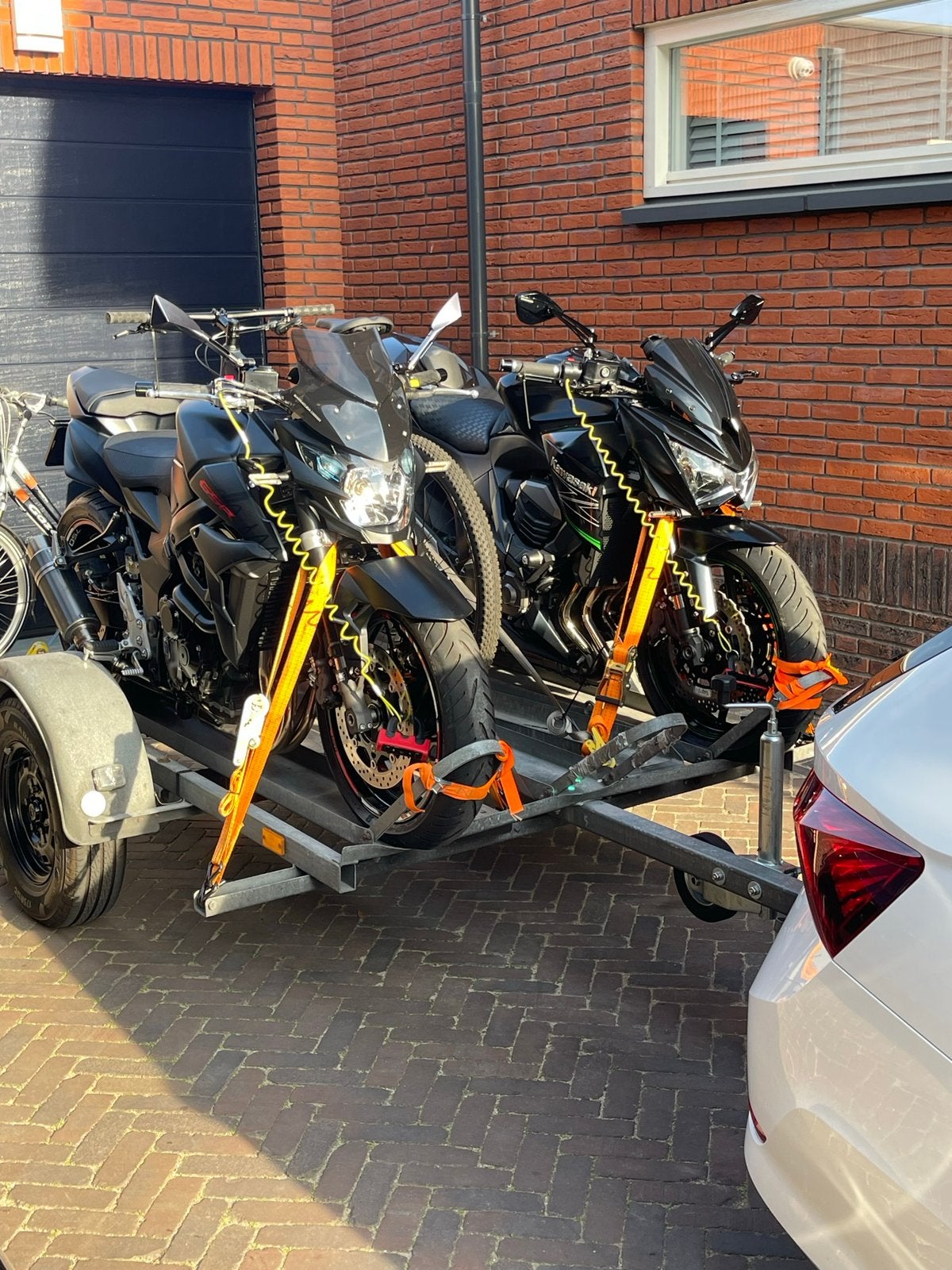 Te koop Nette motoraanhanger voor 3 motoren, Auto diversen, Ophalen, Zo goed als nieuw