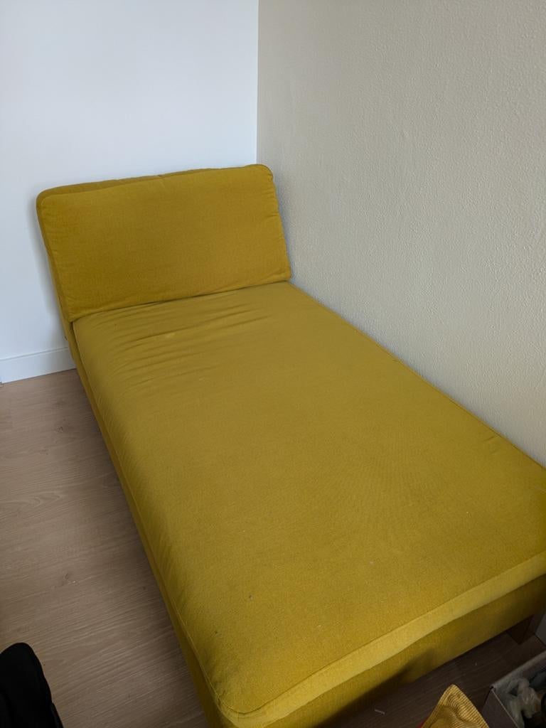 IKEA chaise longue geel, Ophalen, Gebruikt, Tweepersoons