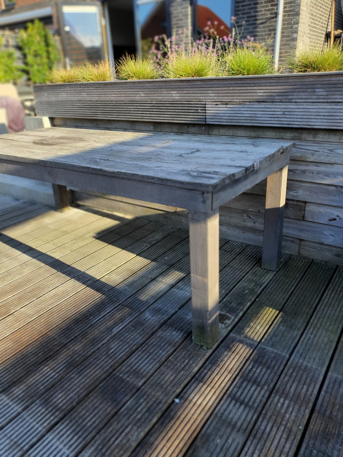Steiger houten tuintafel - Gebruikt, Ophalen, Gebruikt, Rechthoekig, Hout