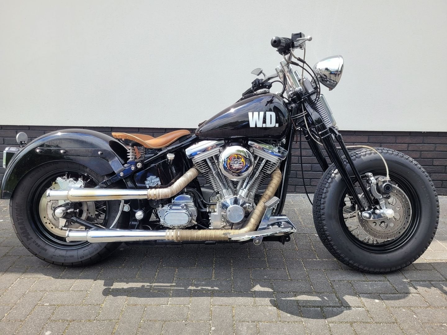 ZELFBOUW Prachtige BOBBER -EVO 1340  cc -Springer-zie fotos!, Motoren, Motoren | Harley-Davidson, 2 cilinders, Bedrijf, Onbekend