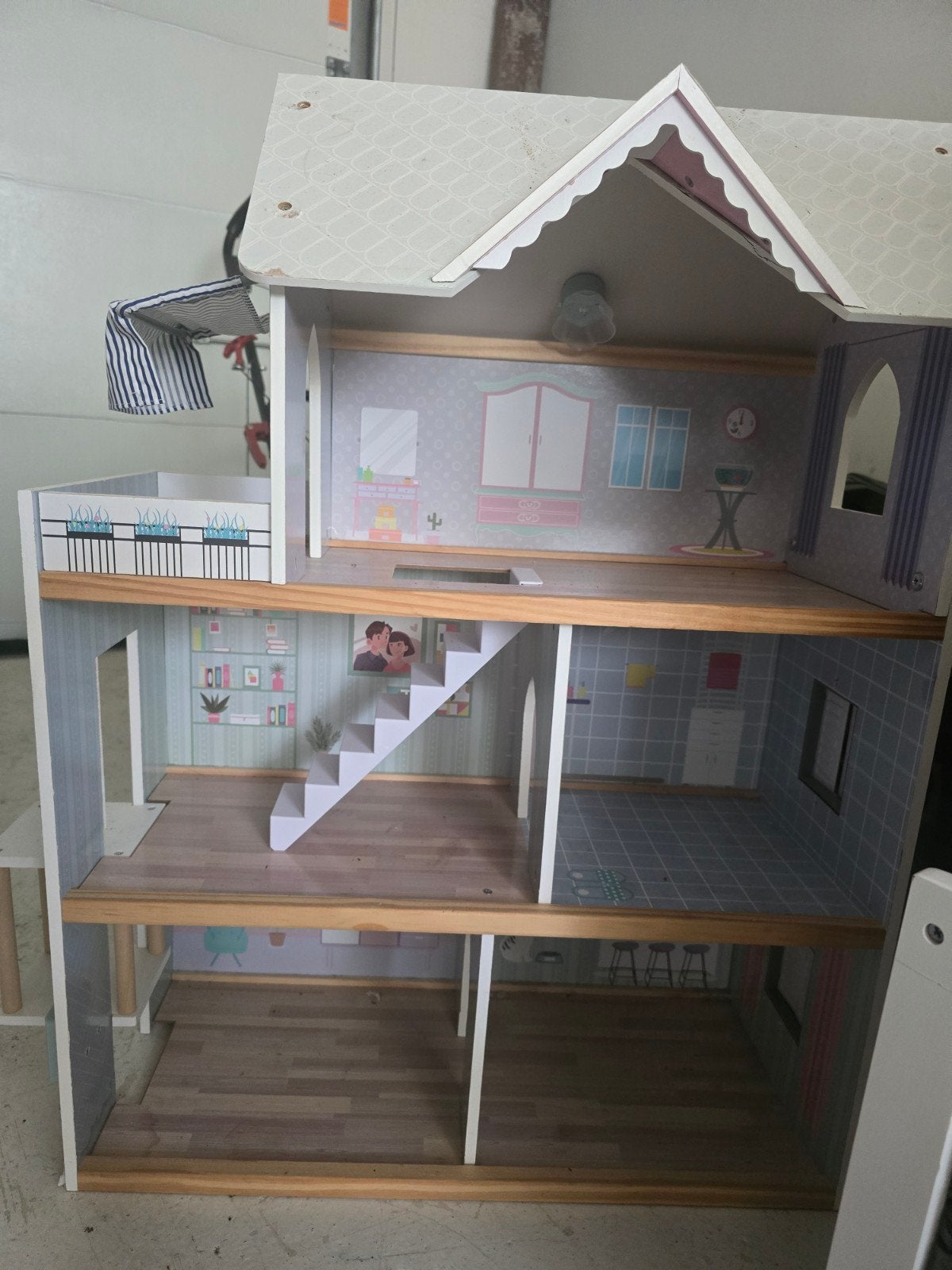 Poppenhuis met meubels, poppen en poppenbedje, Kinderen en Baby's, Speelgoed | Poppenhuizen, Ophalen