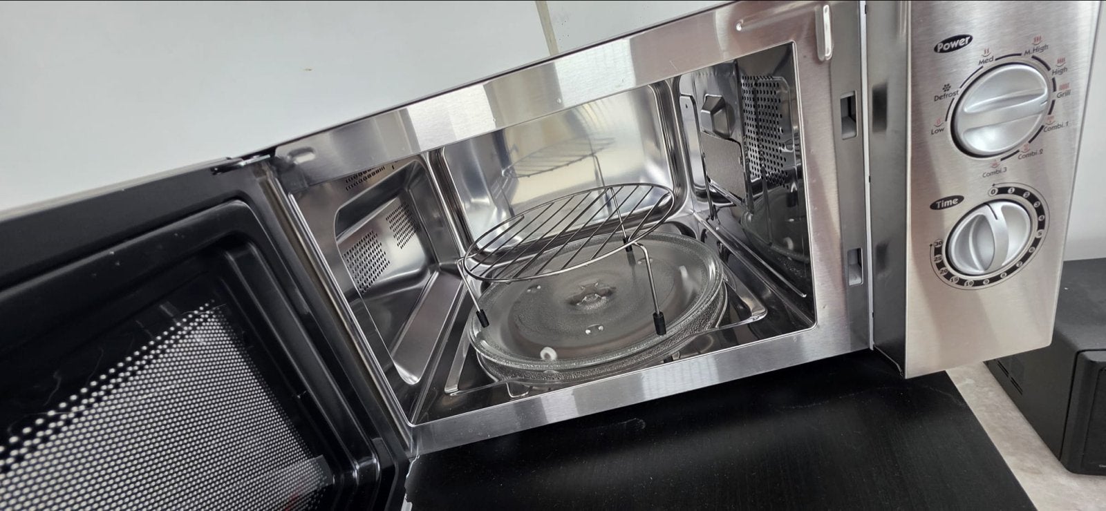 Caterlite Combimagnetron RVS - Zo goed als nieuw, Witgoed en Apparatuur, Magnetrons, Ophalen, Combimagnetron, Grill, Zo goed als nieuw