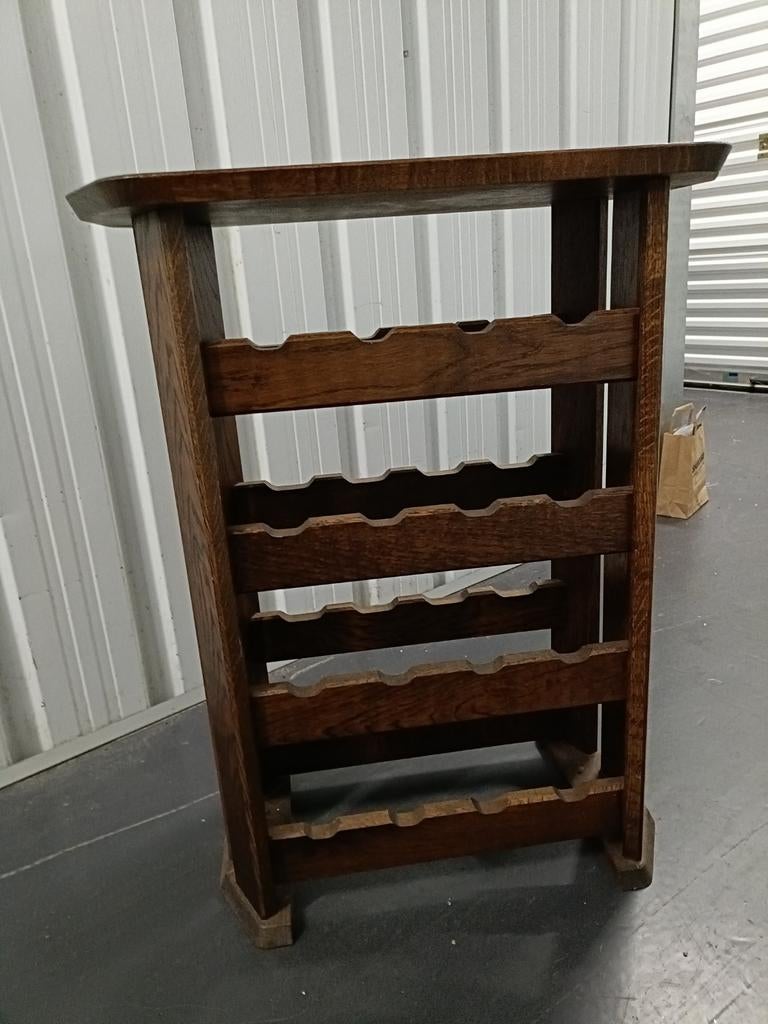 Massief eiken wijnrek, Ophalen, Hout, Minder dan 50 cm