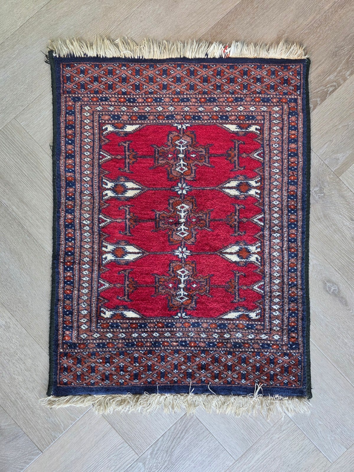 Handgeknoopt Bukhara miniatuur kleedje / kleed (50x60 cm), Ophalen of Verzenden