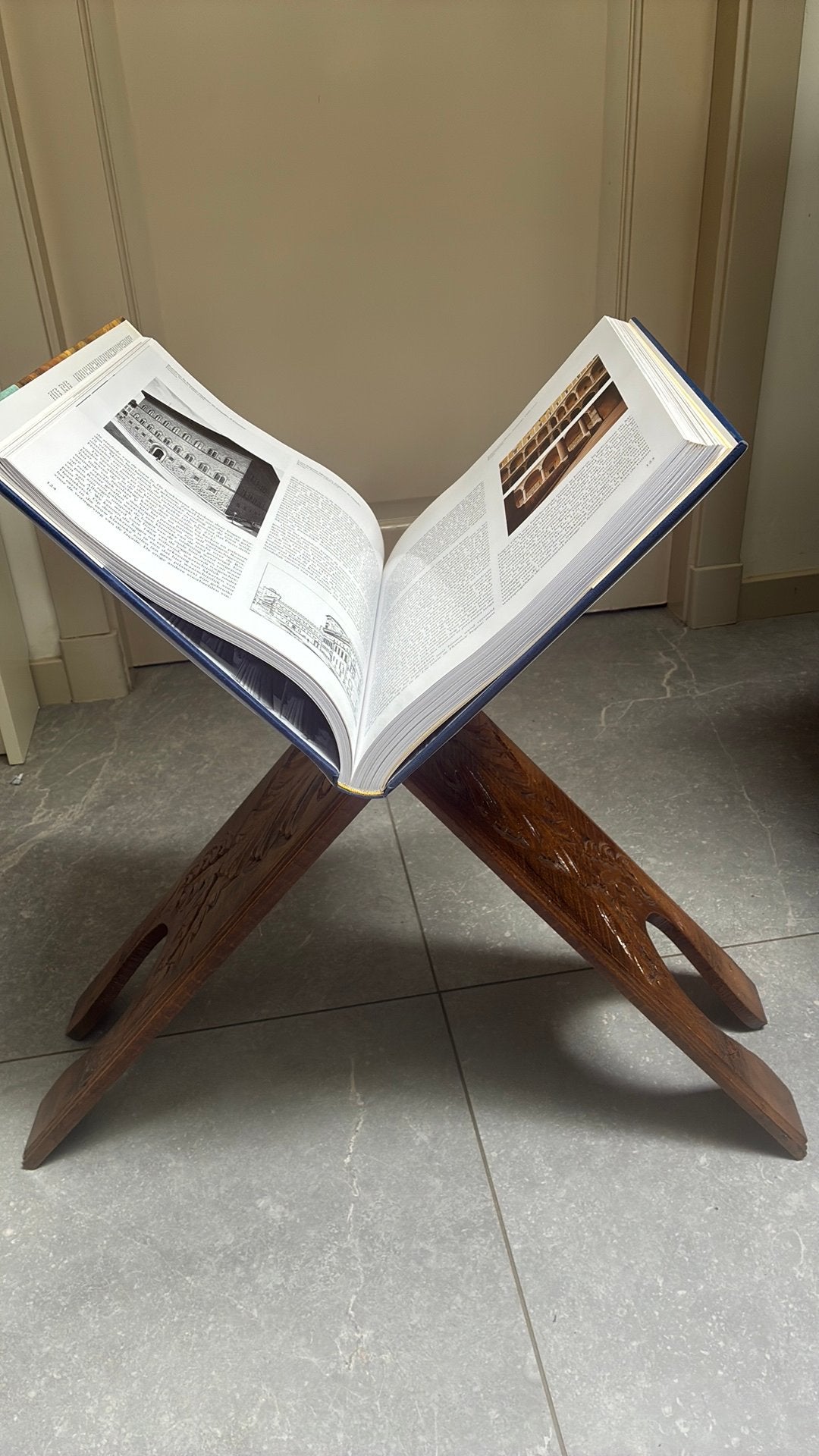 Koranhouder Boekenstandaard Koran handgemaakt standaard hout, Ophalen, Zo goed als nieuw