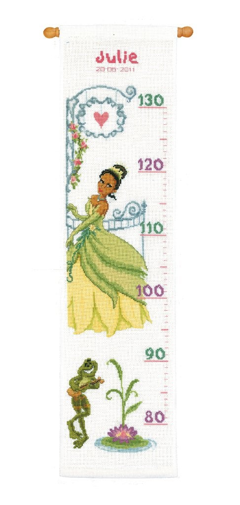 Borduurpakket Groeimeter de prinses en de kikker 70946, ., Nieuw, Ophalen of Verzenden, .