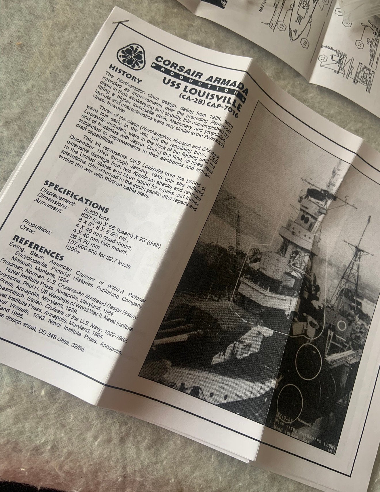 1:700 Corsair Armada USS Louisville CA-28 1944 modelbouw set, Hobby en Vrije tijd, Modelbouw | Boten en Schepen, 1:200 of kleiner