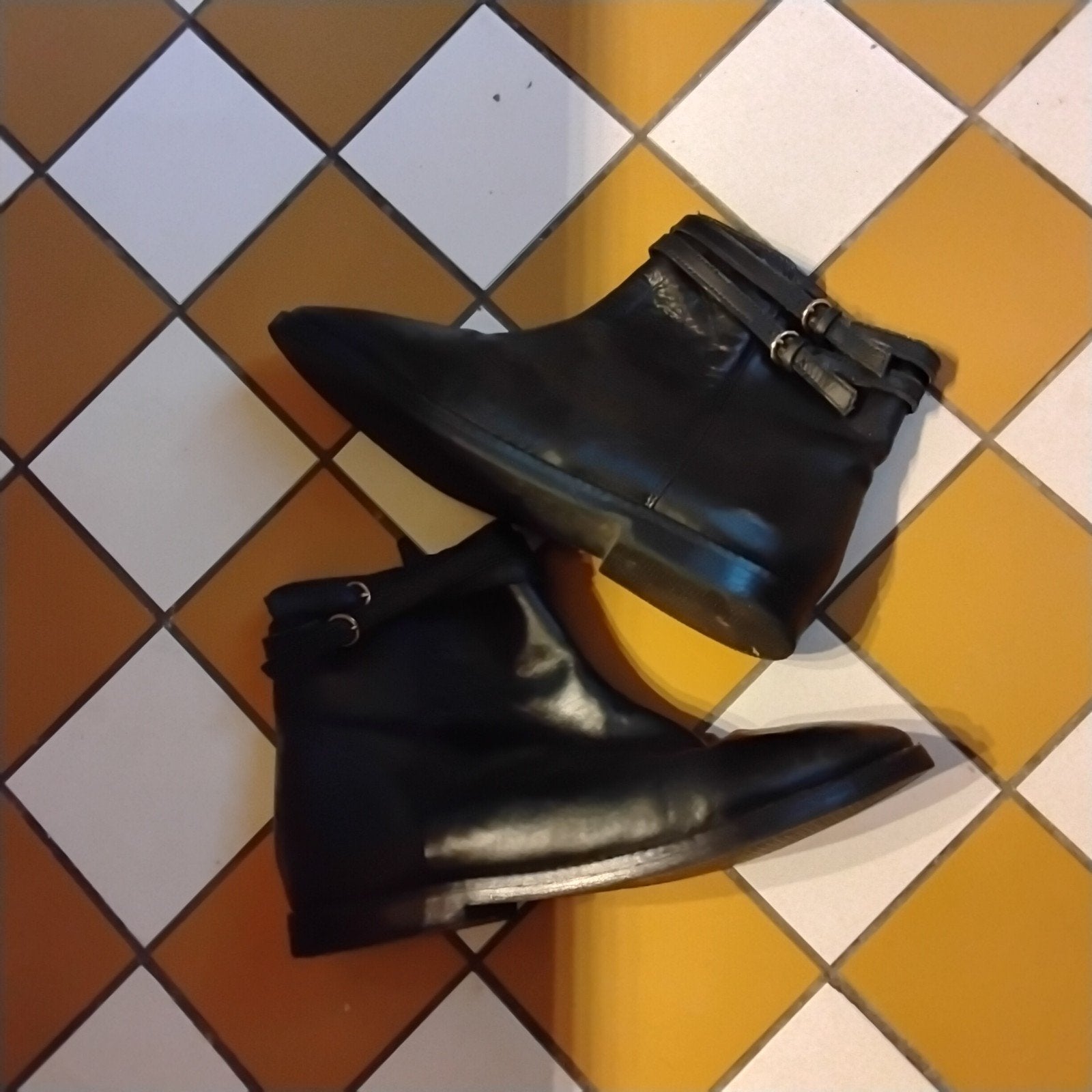 Zara super zwarte leren enkellaarsjes 37, Zwart, Lage of Enkellaarzen, Nieuw, Ophalen of Verzenden