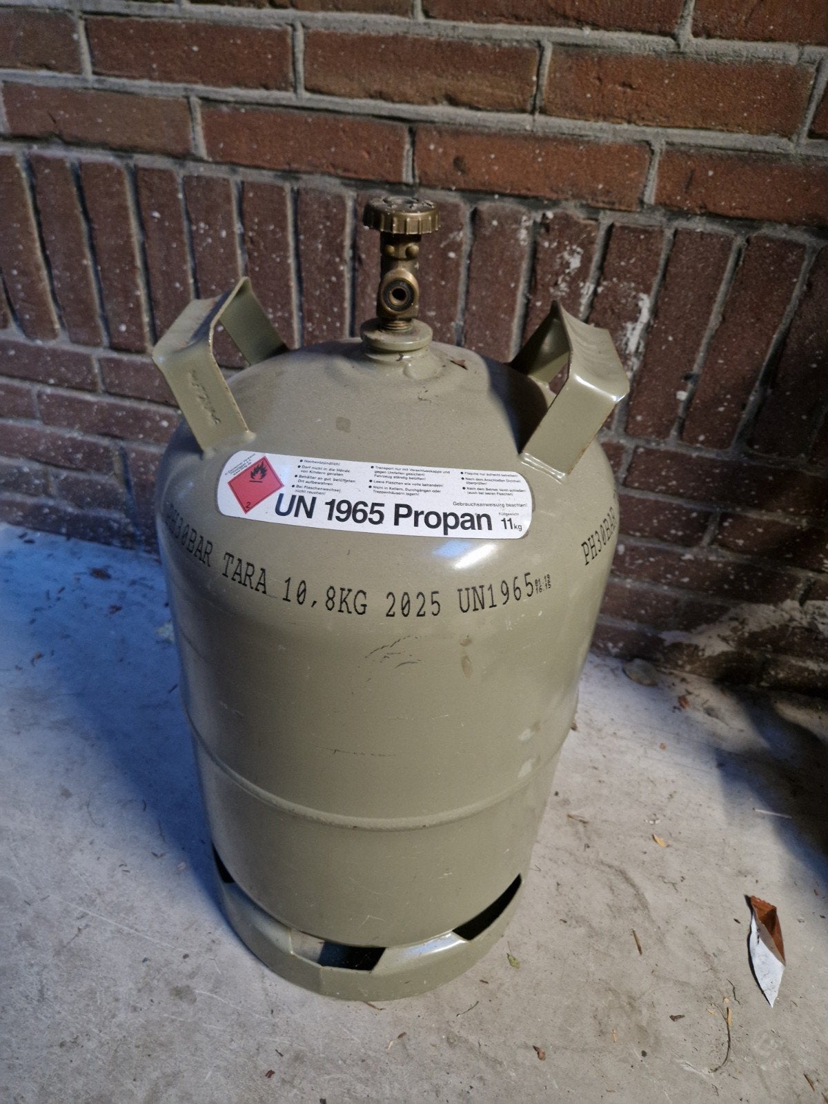 Propaan gasfles 11kg - UN 1965, Ophalen, Gebruikt