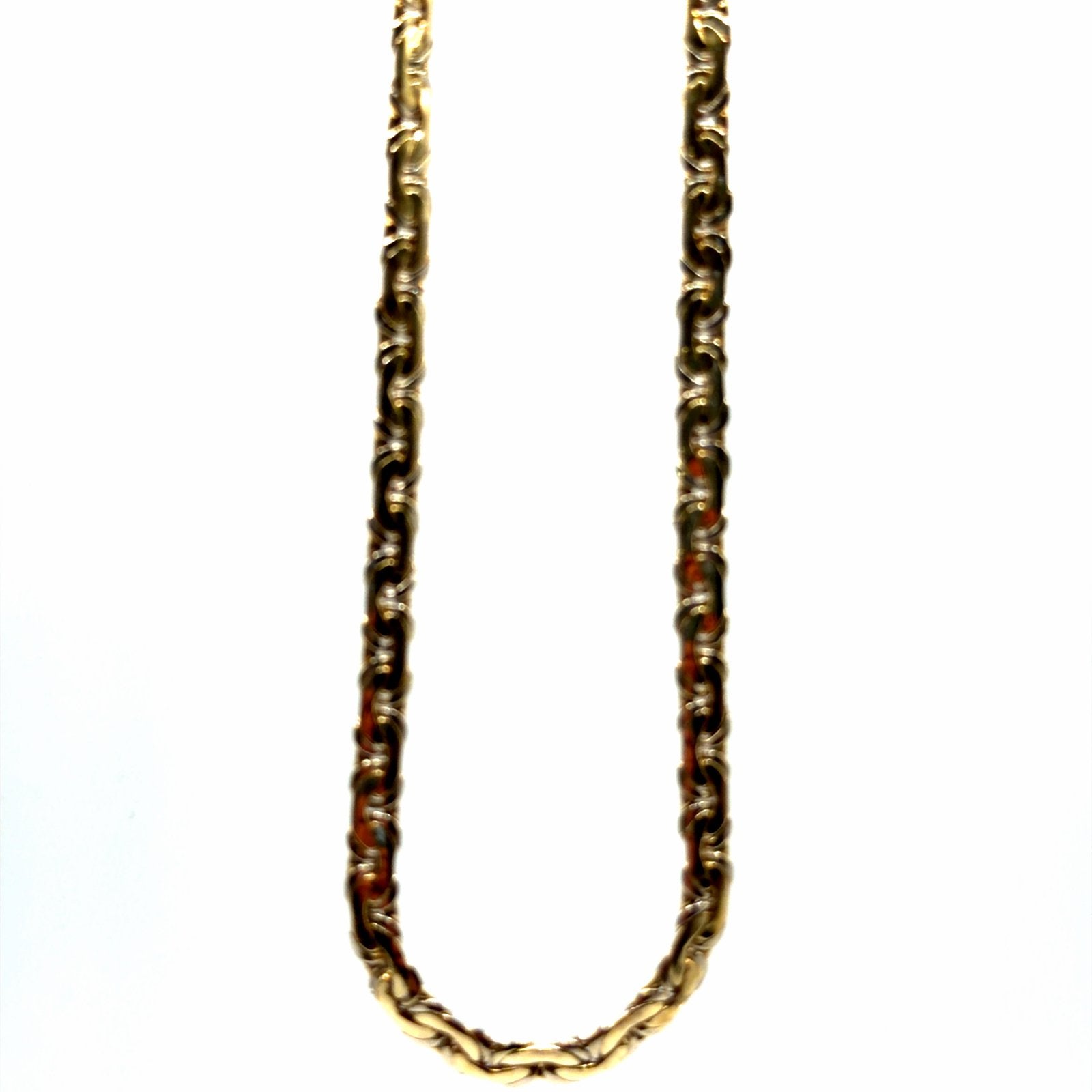 Gouden ketting met uniek vlechtwerk design, W, Nieuw, Ophalen of Verzenden, W
