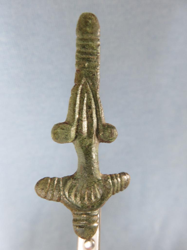 Merovingische rijk - middeleeuwen - fibula - ca. 550 A.D., Ophalen of Verzenden, Brons