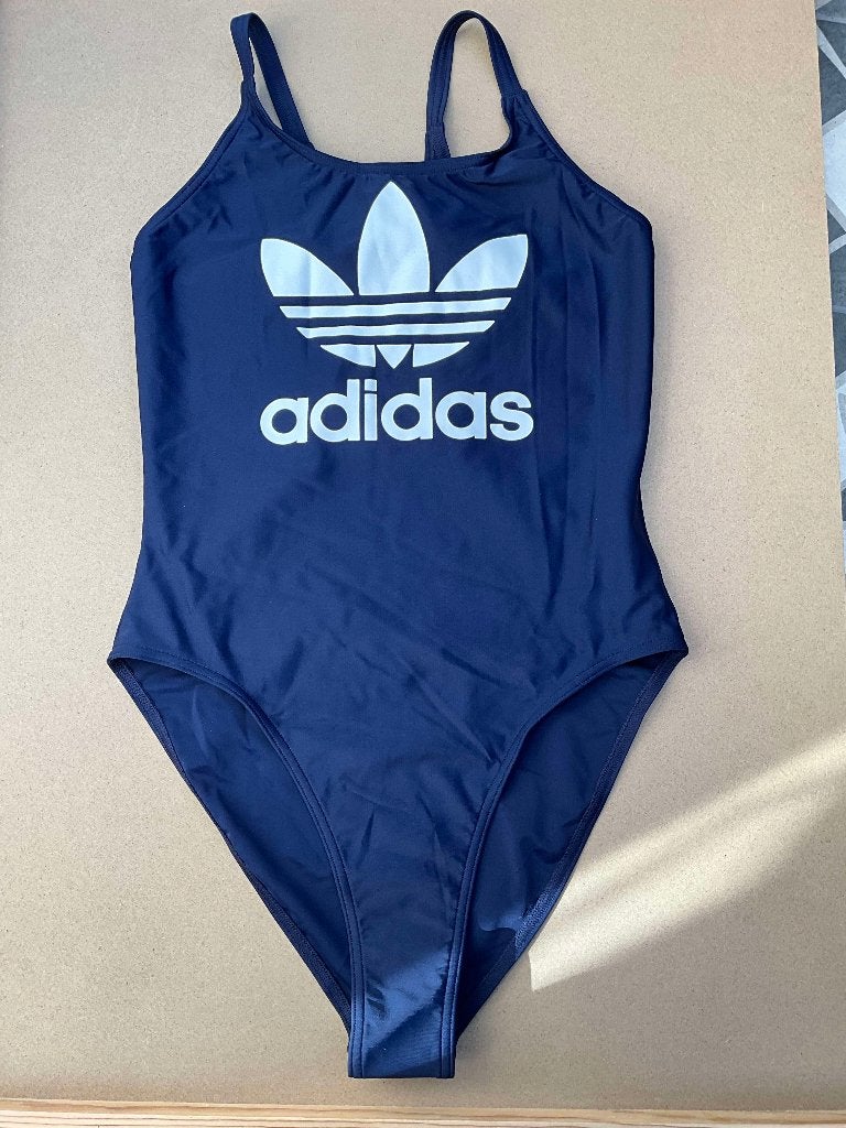 Adidas Originals high leg Adicolor sportbadpak marine mt 40, Blauw, Adidas Originals high leg Adicolor sportbadpak marine mt 40