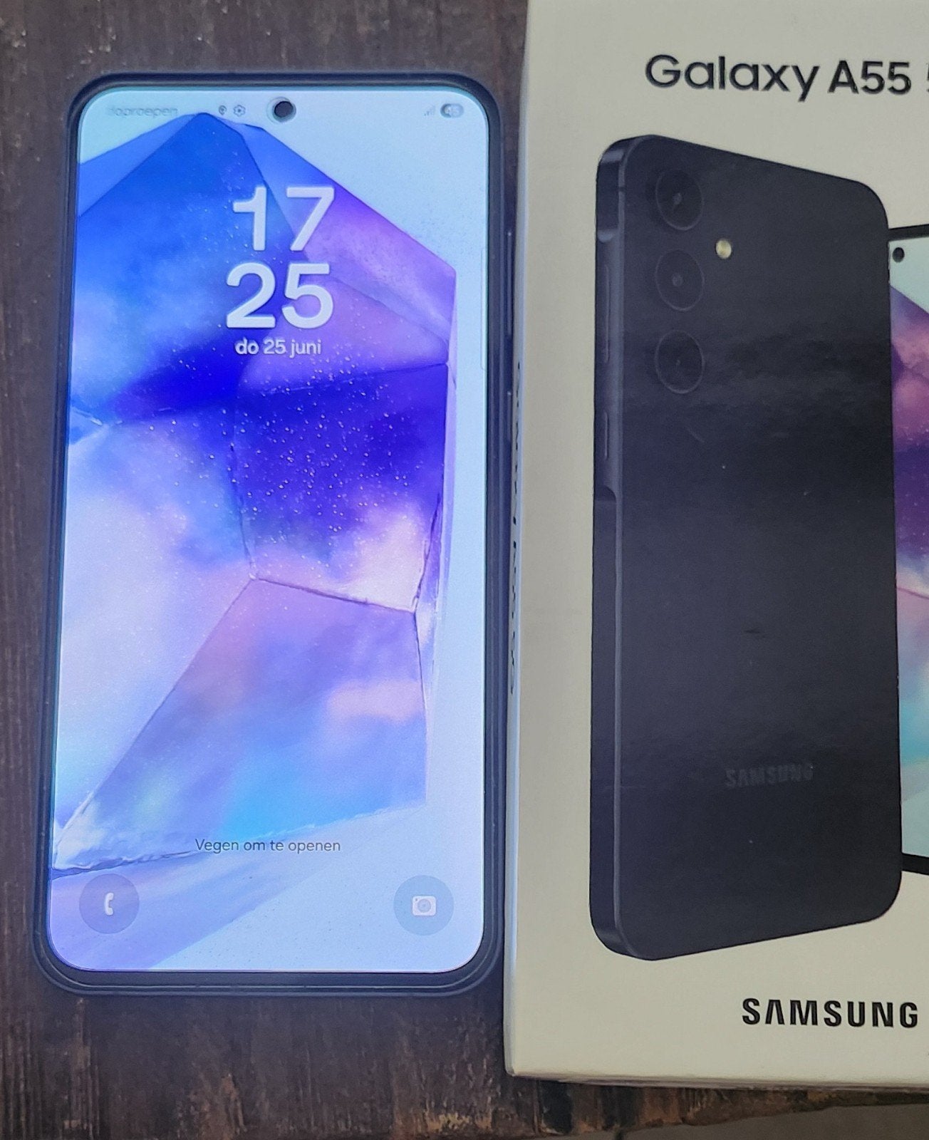 Samsung Galaxy A55 5G - zo goed als Nieuw in doos, Telecommunicatie, Mobiele telefoons | Samsung, Overige modellen, Zwart, Touchscreen