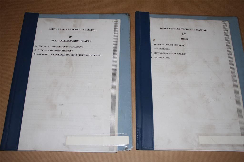 Derby Bentley Technical Manual, Ophalen of Verzenden