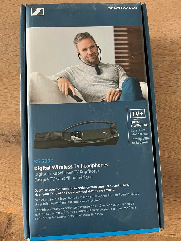 Sennheiser RS 5000 Digitale Draadloze TV Hoofdtelefoon, Audio, Tv en Foto, Koptelefoons, Sennheiser, Nieuw, Ophalen of Verzenden