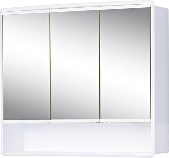 badkamerkast – Spiegelkast – Medicijnkast – Wit kunststof, Ophalen, Nieuw, Wit, Spiegel/spiegelkast