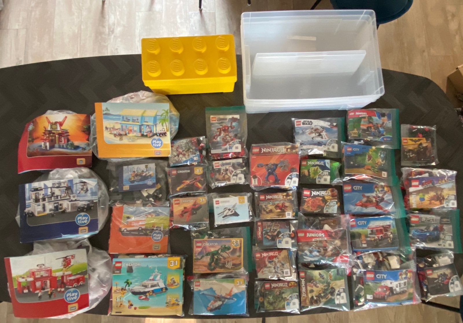 Grote verzameling LEGO (34 pakketjes) inclusief opbergdozen, Ophalen, Gebruikt, Lego