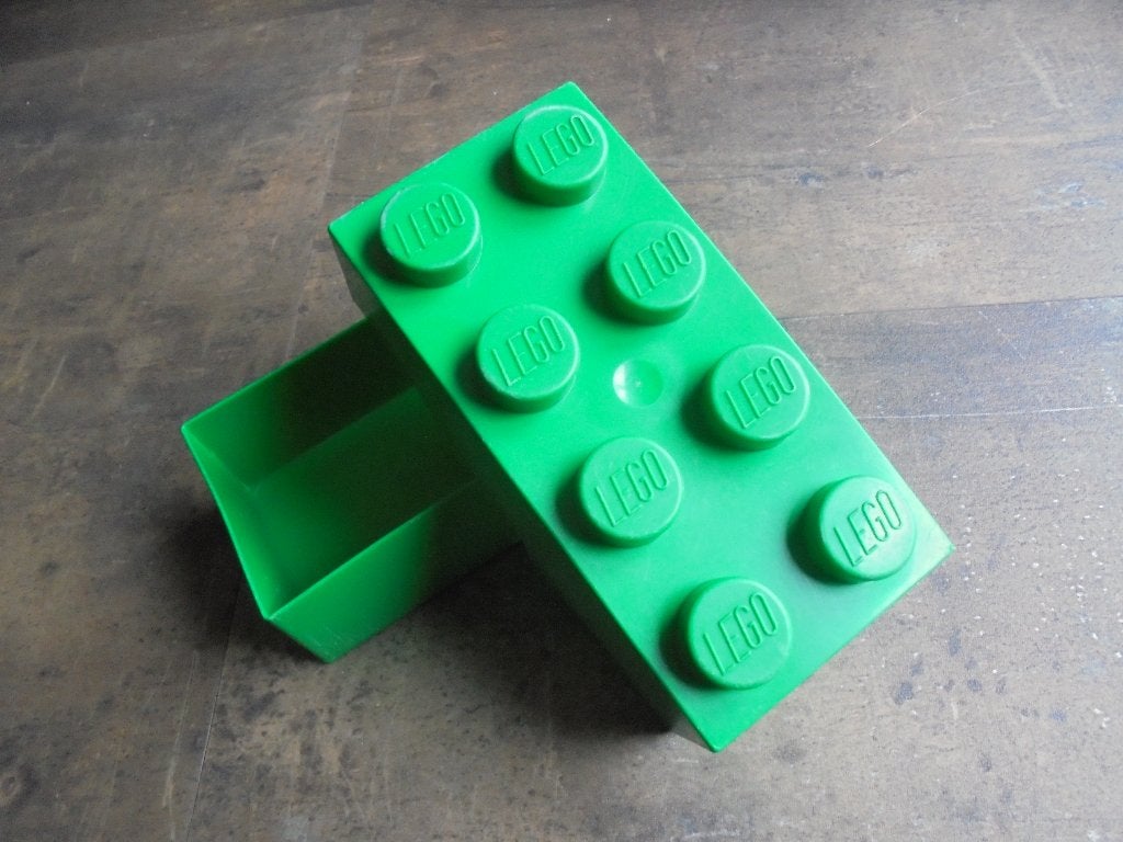 Lego Brick Lunch Box 2x4 (zie foto's) !!!LEZEN!!!, Ophalen of Verzenden, Gebruikt, Lego
