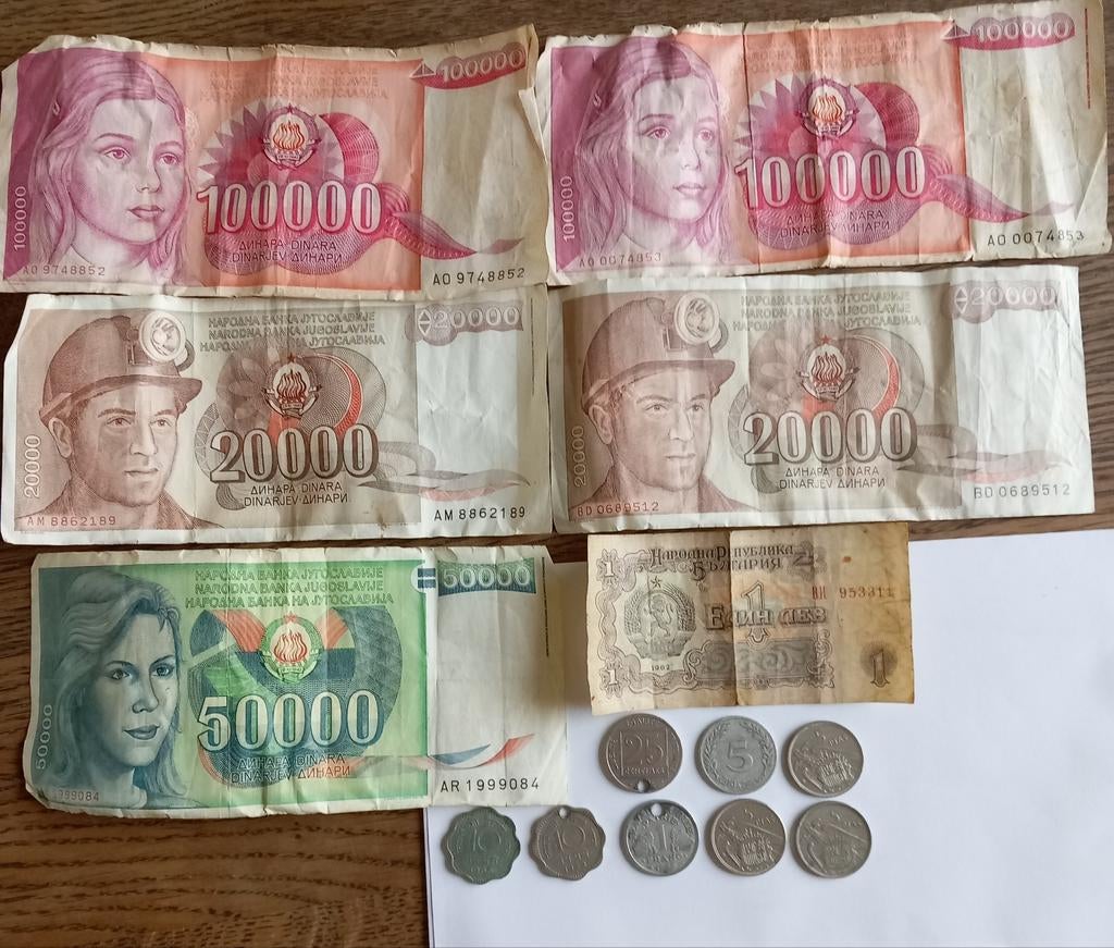 Lotje buitenlands papier en munt geld., Ophalen, Buitenland, Bankbiljetten