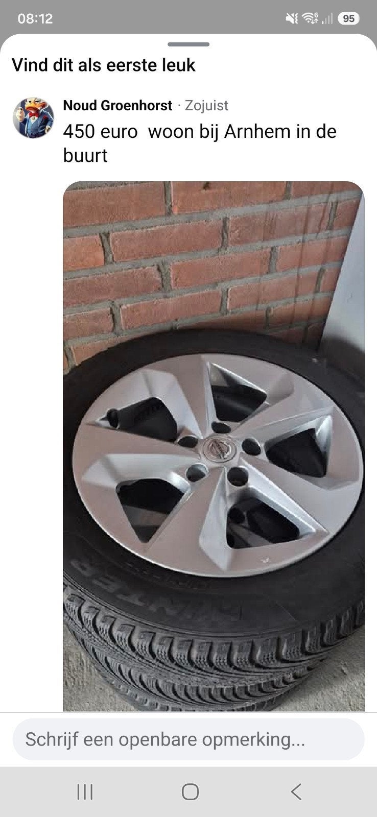 Nissan Qashqai 17 inch velgen met banden en sensoren (2020), Ophalen of Verzenden, Gebruikt