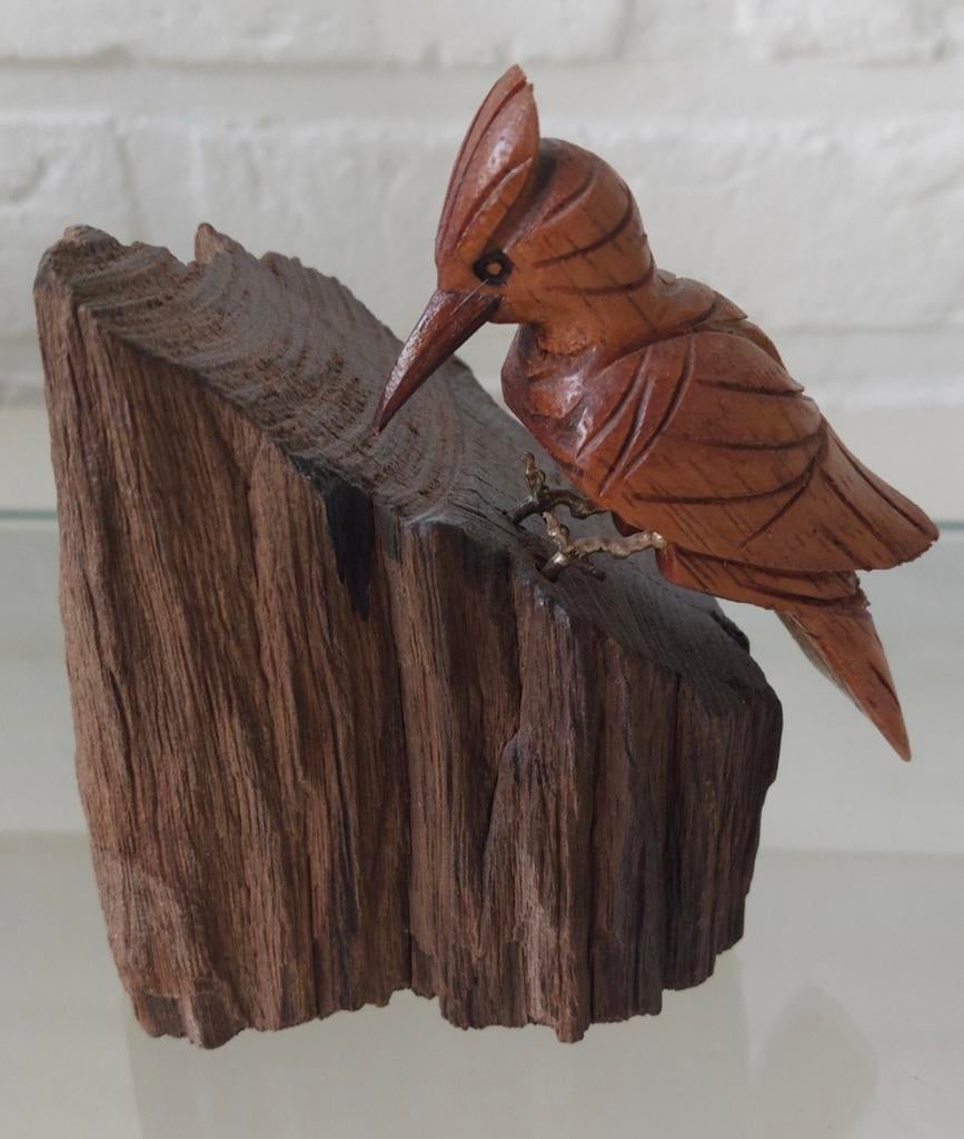 Prachtige Vogel Houtsnijwerk
(Woodpecker/Specht), Ophalen of Verzenden