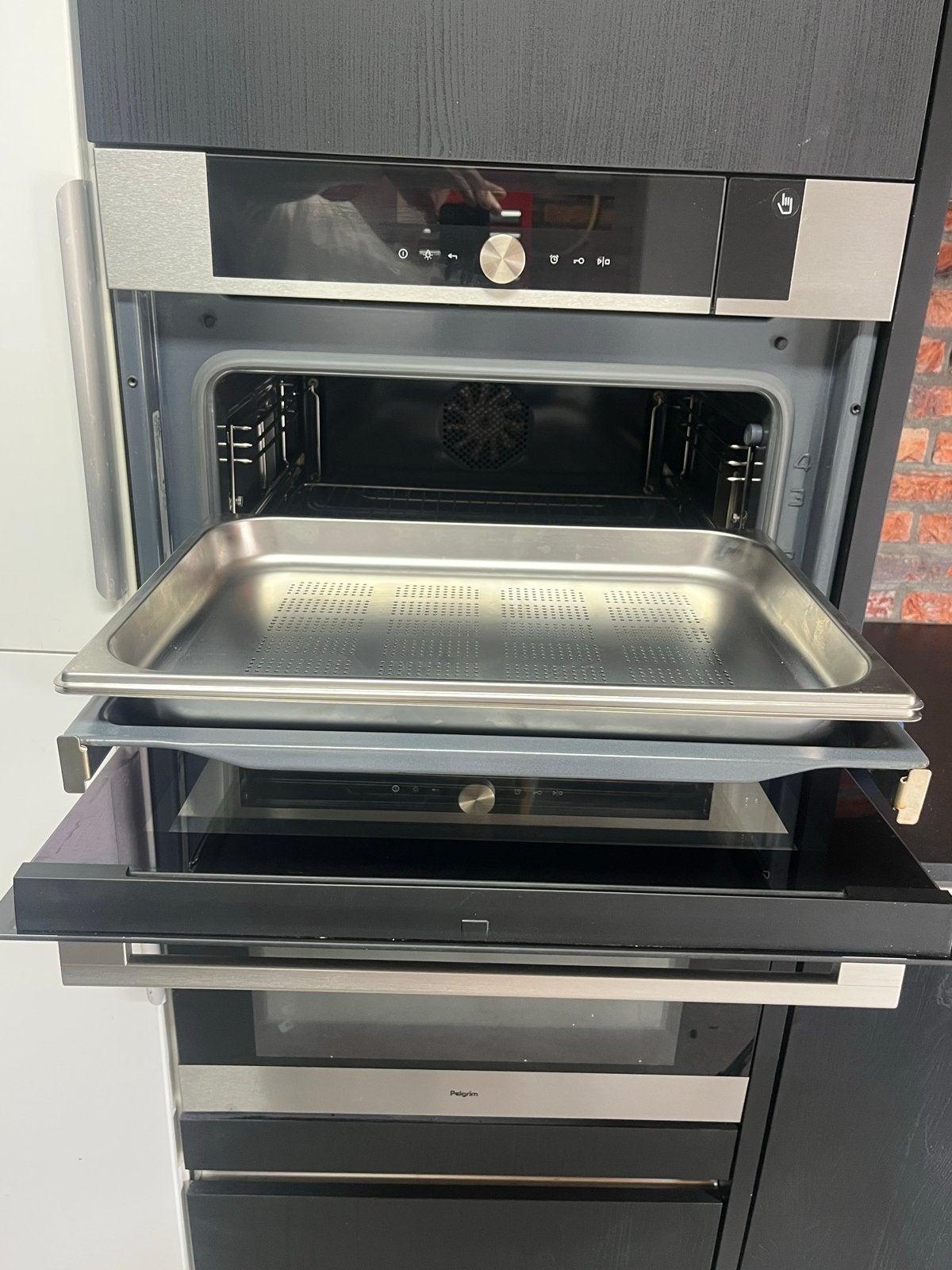 Pelgrim OVS614RVS Inbouw Stoomoven - Zo goed als nieuw, Witgoed en Apparatuur, Ovens, Ophalen, 45 tot 50 cm, Pelgrim, Inbouw