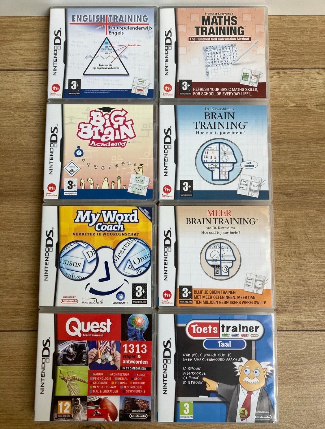 ==Bijna Nieuw== Nintendo DS Educatieve Spellen 8 stuks, Spelcomputers en Games, Games | Nintendo DS, Puzzel en Educatief, 1 speler