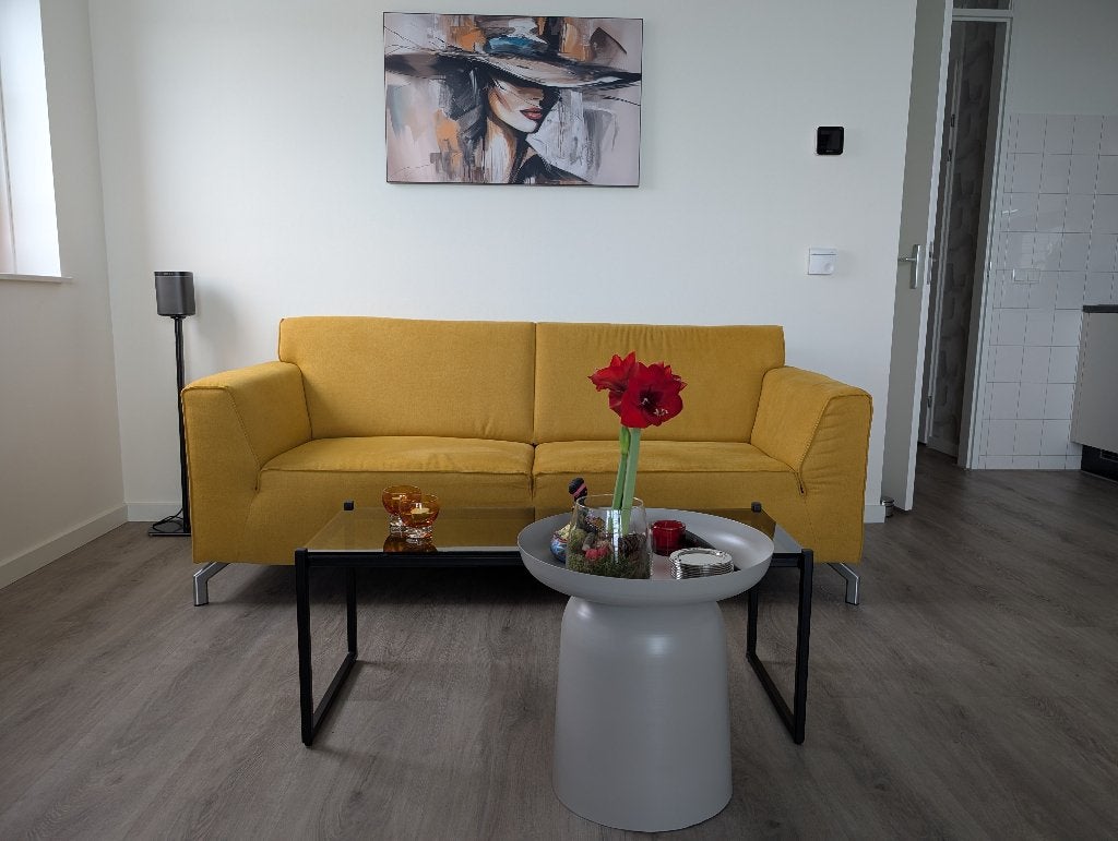 Novara 2,5 zits stof geel, Ophalen, 150 tot 200 cm, Tweepersoons, 75 tot 100 cm