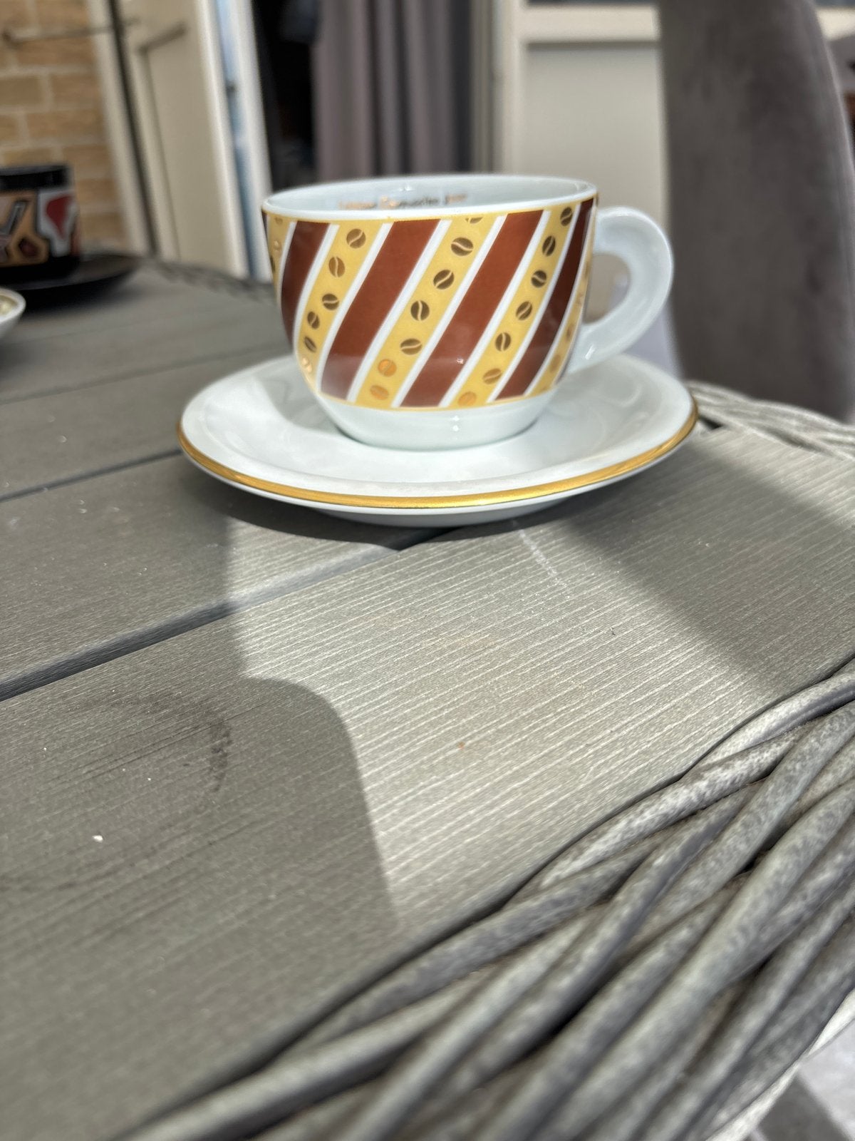Vintage Le Porcellane D'Ancap Cappuccino Kop en Schotel, Ophalen of Verzenden