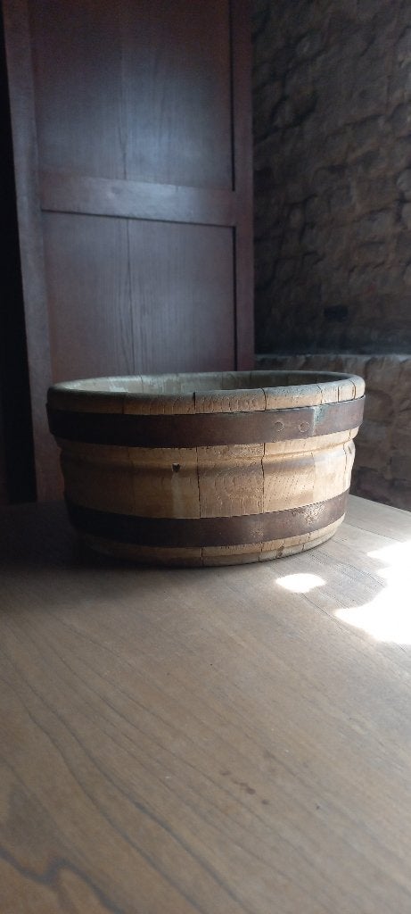 Antieke houten kaasmal / wrongelvorm / kuiperswerk, Ophalen of Verzenden