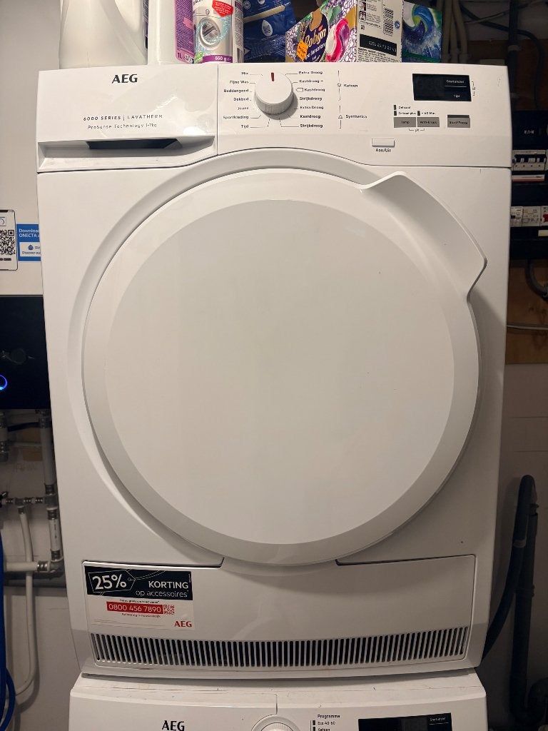 AEG 6000 series Lavatherm Tumble Dryer, Ophalen, 6 tot 8 kg, Gebruikt, Minder dan 85 cm