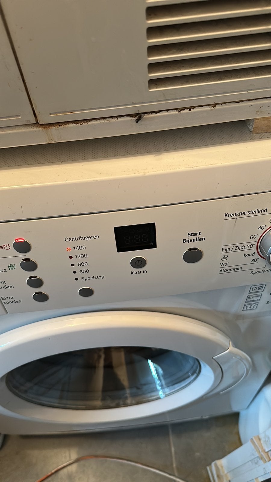 Bosch wasmachine en droger eerst lezen!, Ophalen, Voorlader, Niet werkend, 85 tot 90 cm