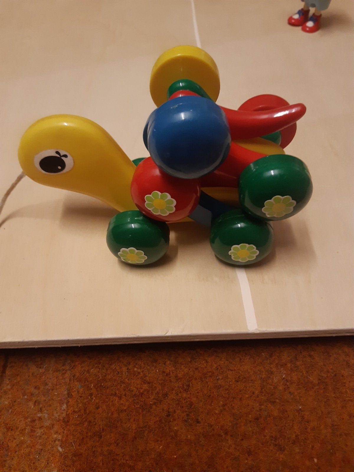Uitvouwbare speelgoed rups van plastic, Ophalen of Verzenden, Zo goed als nieuw, Duw- of Trekspeelgoed